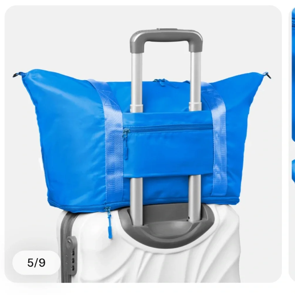 The Foldie Travel Bag in Azure Blue color - Picture 5 of 14